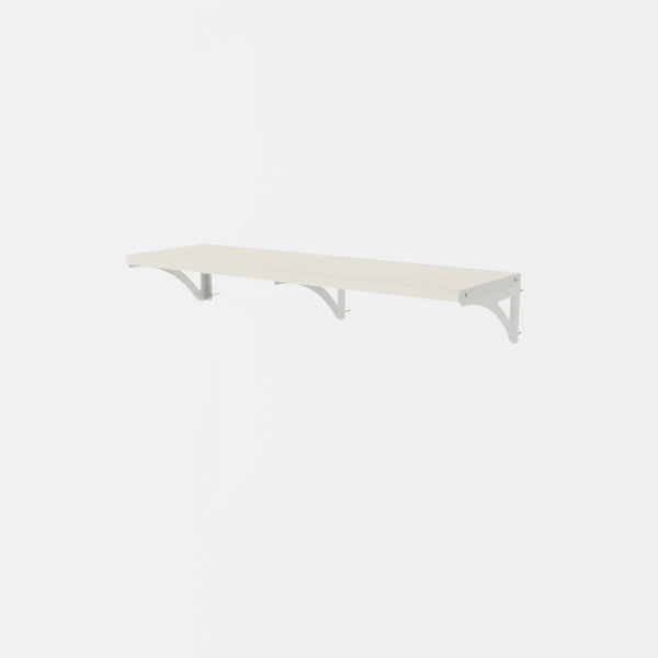 Prateleira Andorra Aço Com Pintura Eletrostática Cor Branca 980x300mm