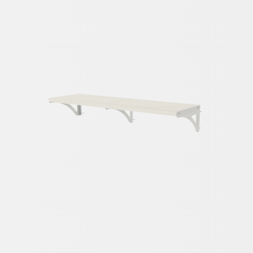 Prateleira Andorra Aço Com Pintura Eletrostática Cor Branca 980x300mm