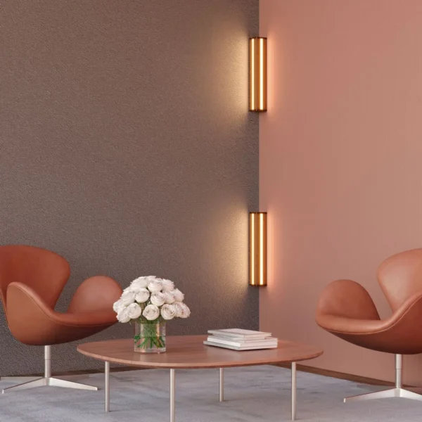 Arandela Led Athenas 18w Bivolt Dois Focos Madeira Maçica - Imagem 11