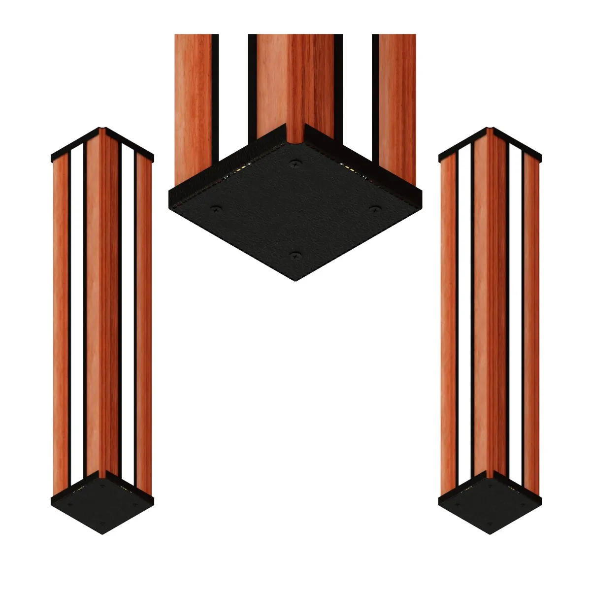 Arandela Led Athenas 18w Bivolt Dois Focos Madeira Maçica