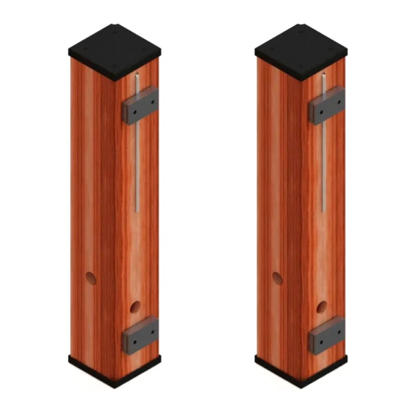 Arandela Led Athenas 18w Bivolt Dois Focos Madeira Maçica - Imagem 4