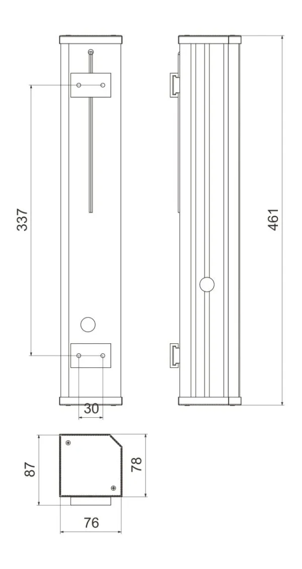 Arandela Led Mizar 9w Bivolt Um Foco Madeira Maçica - Imagem 5