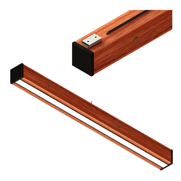 Luminária Led Diamante 36w 4000lm Bivolt Madeira Maciça