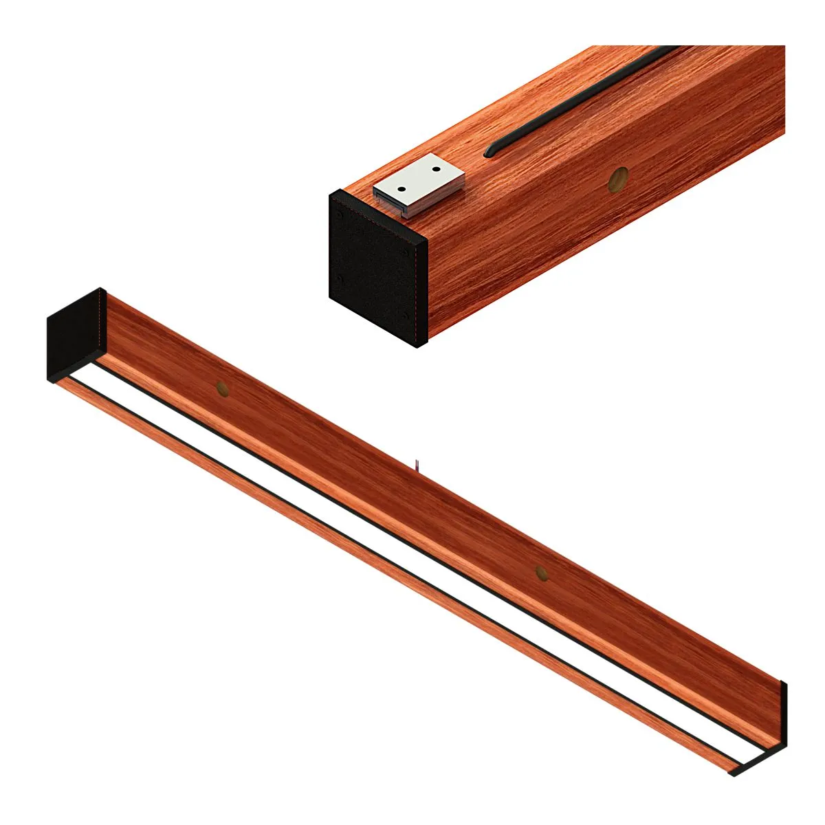 Luminária Led Diamante 36w 4000lm Bivolt Madeira Maciça
