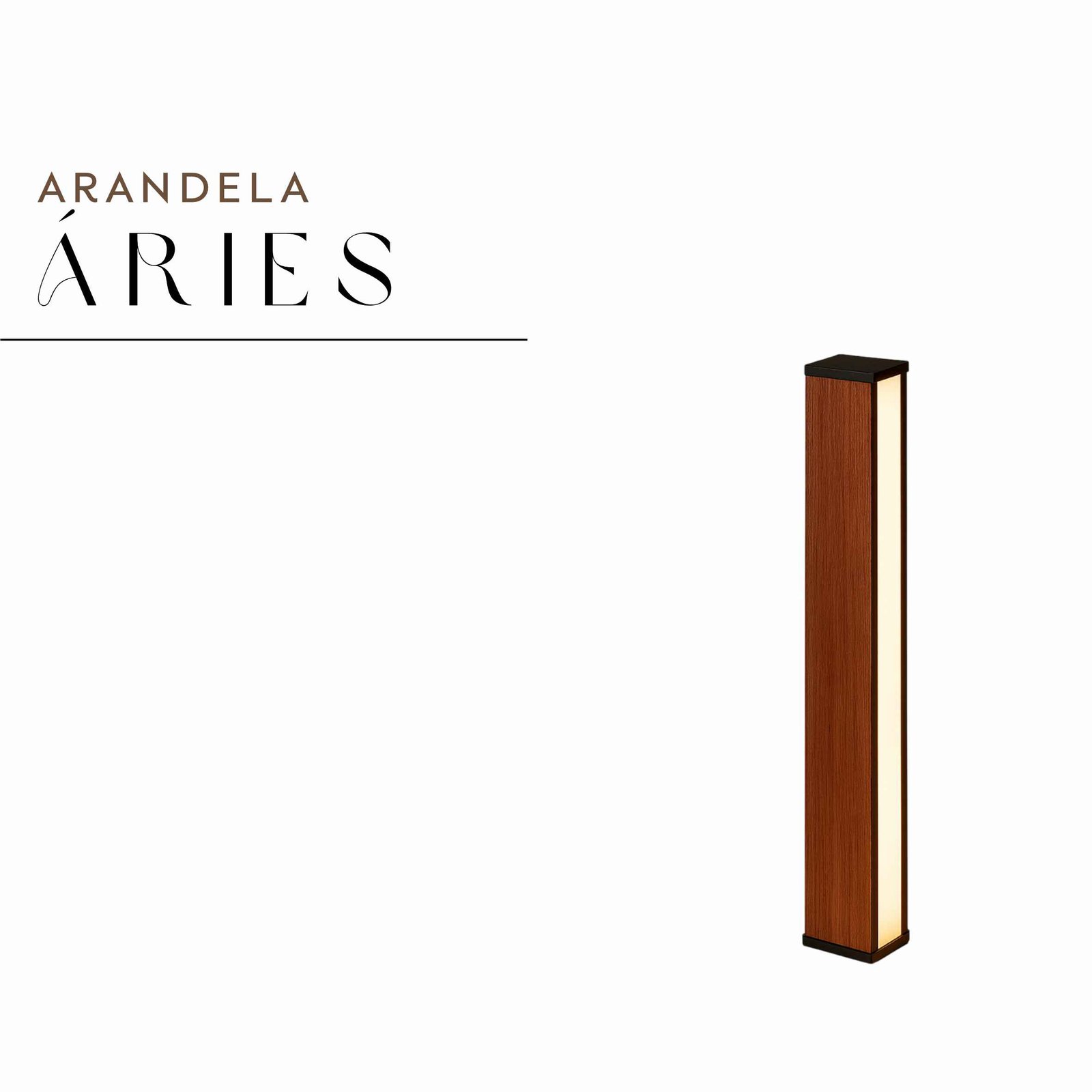 Arandela Áries 18w Dois Focos de Madeira Maciça Rústica de Demolição