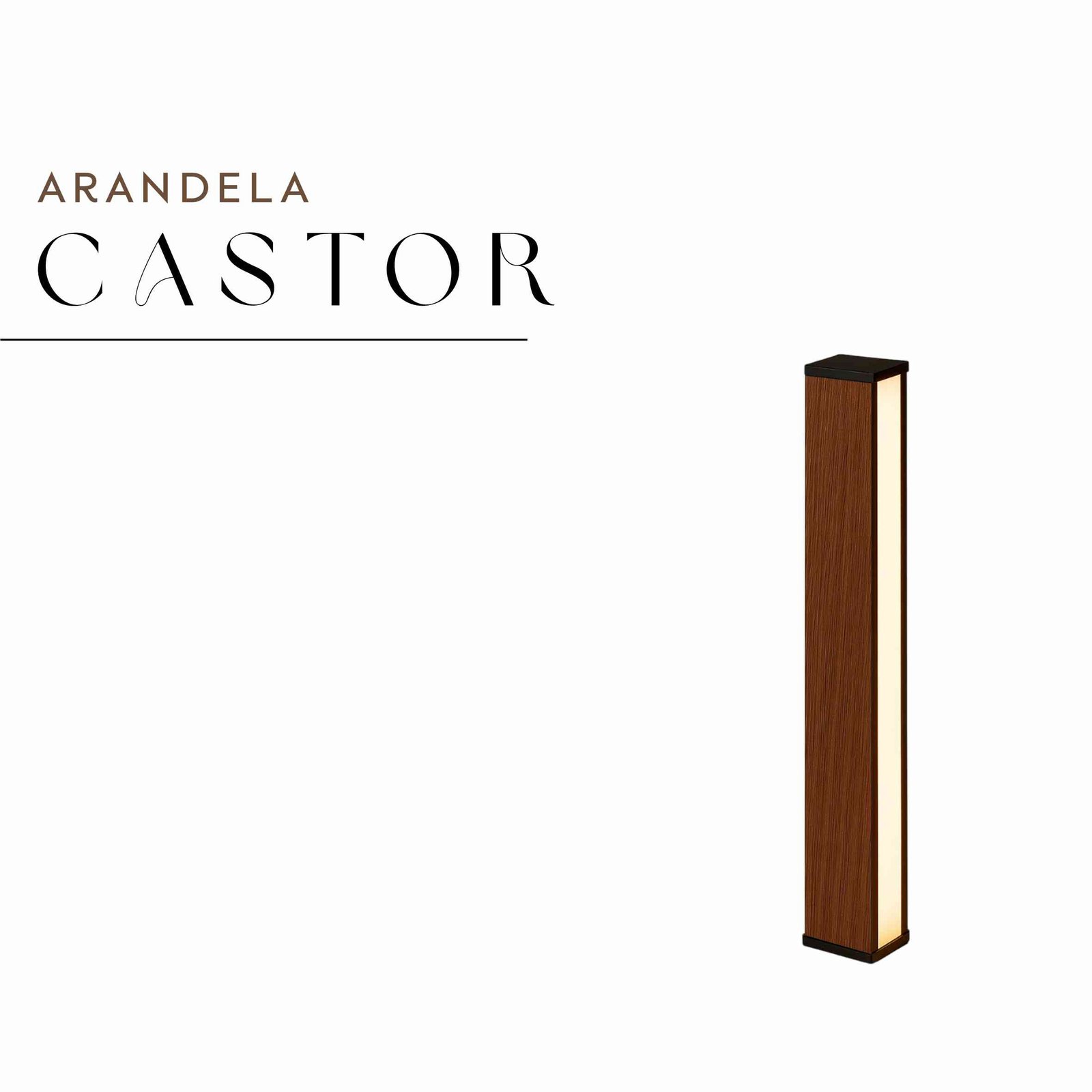 Arandela Castor 9w Um Foco de Madeira Maciça Rústica de Demolição