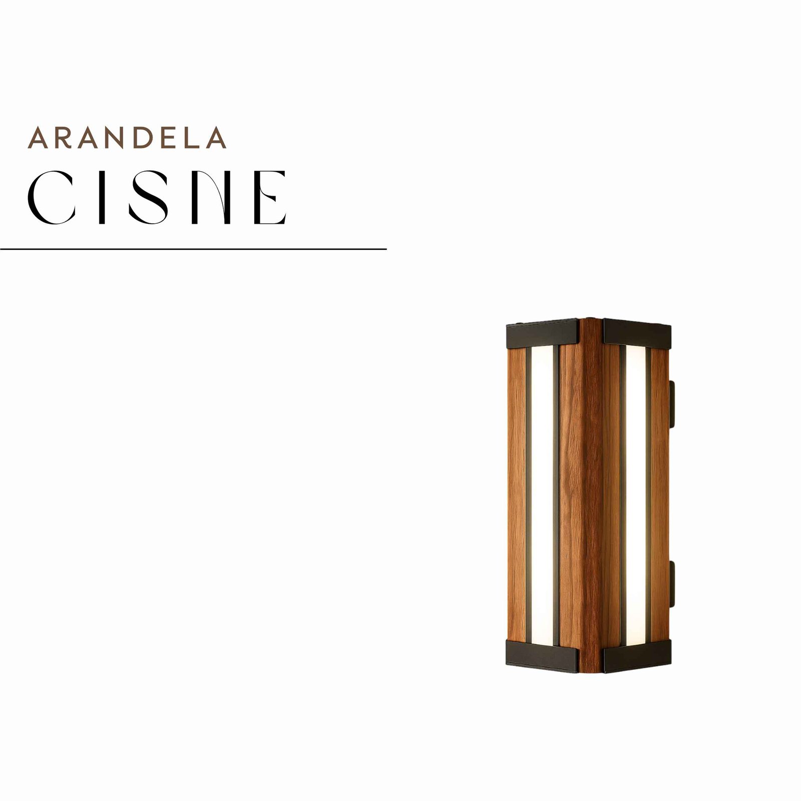 Arandela Cisne 18w Três Focos Madeira Maciça Rústica de Demolição