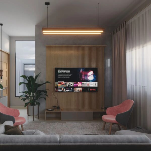 Pendente Led Alpha 72w 8000lm Bivolt Prancha de Madeira Maciça Rústica de Demolição - Imagem 6