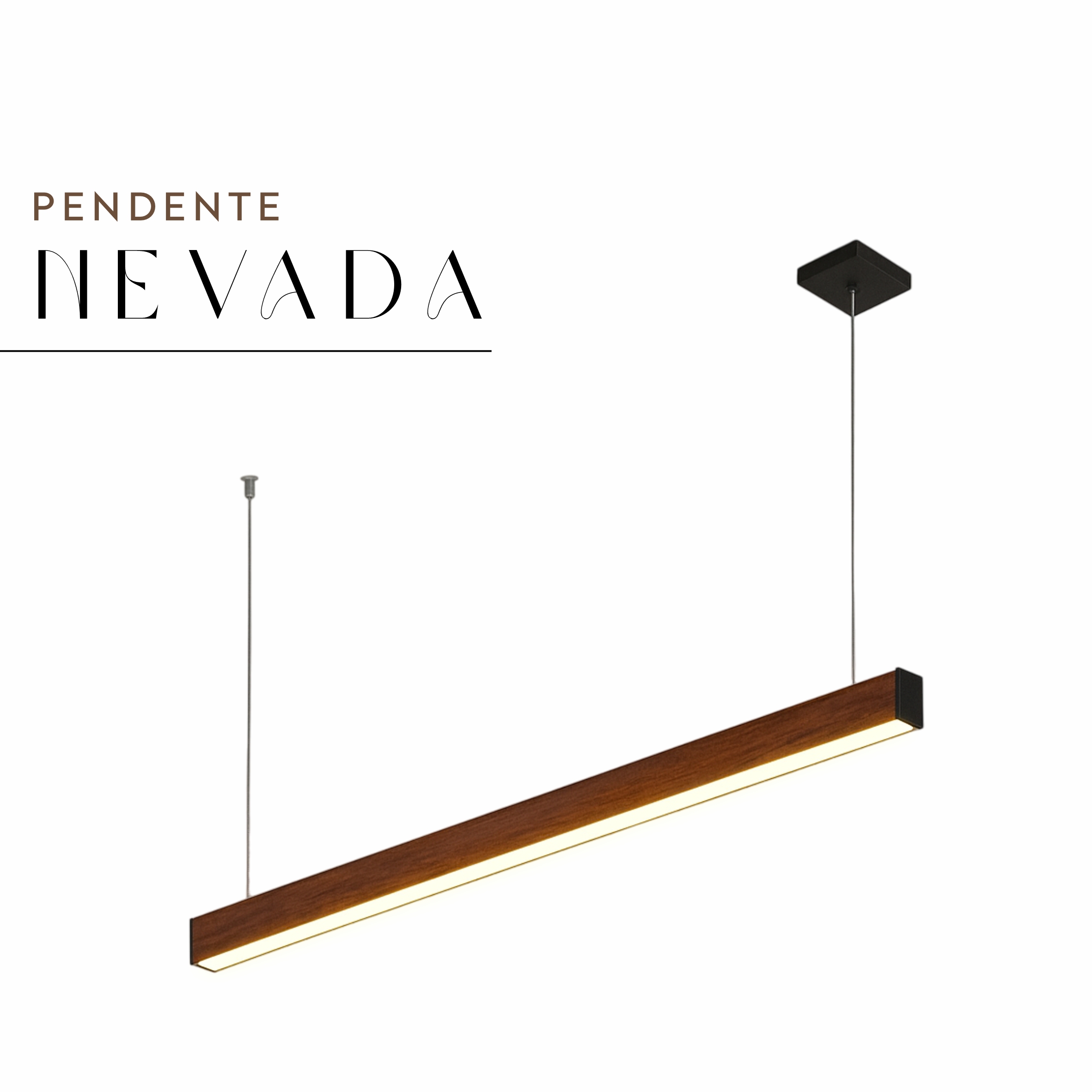 Pendente Led Nevada 36w 4000lm Bivolt de Madeira Maciça Rústica de Demolição