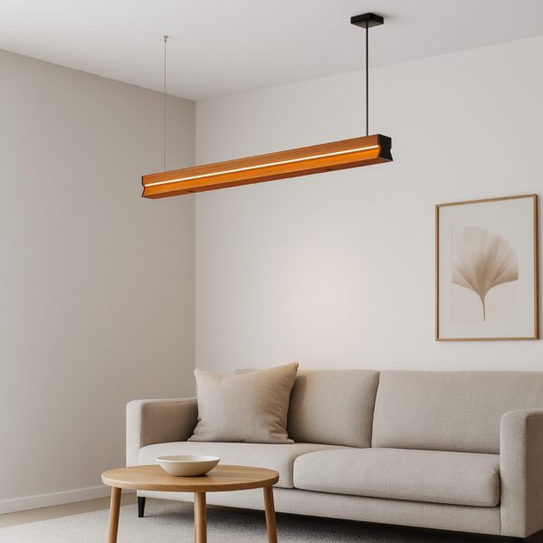 Pendente Led Ônix 36w 4000lm Bivolt de Madeira Maciça Rústica de Demolição - Imagem 6