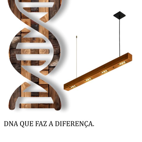 Pendente Perseu 24w Bivolt de Madeira Maciça Rústica de Demolição - Imagem 5