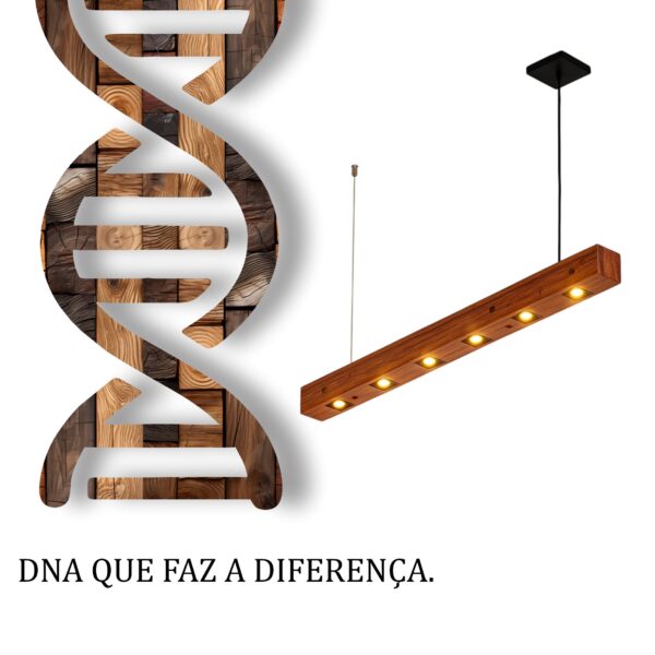 Pendente Perseu 12w Bivolt de Madeira Maciça Rústica de Demolição - Imagem 5