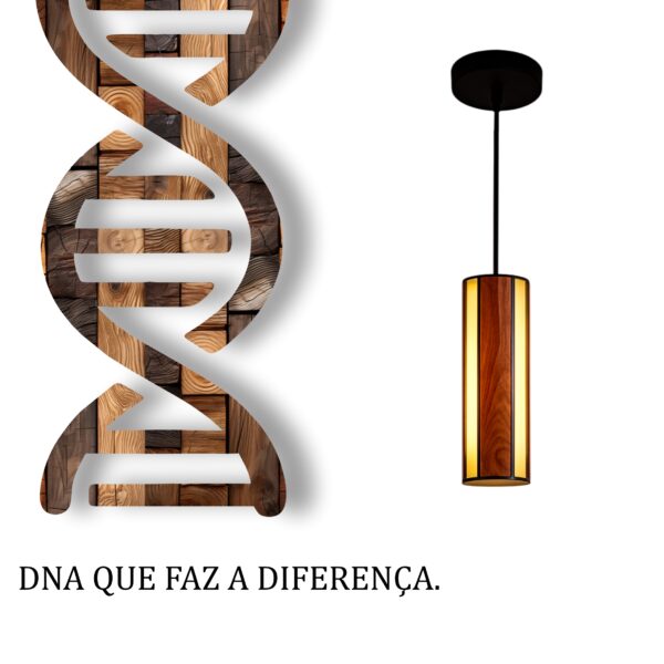 Pendente Led Tóquio 18w 2000lm Bivolt de Madeira Maciça Rústica de Demolição - Imagem 5
