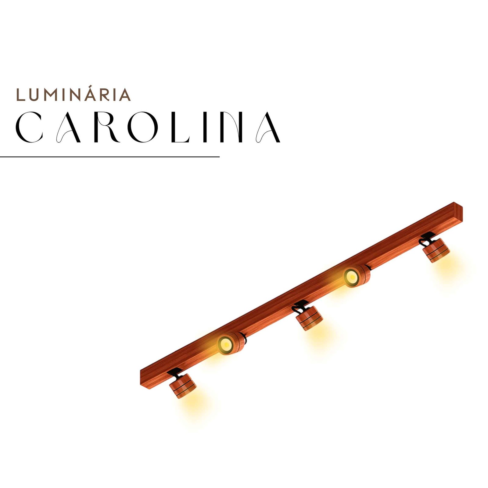 Luminária Led Carolina 35w 3500lm de Madeira Maciça Rústica de Demolição