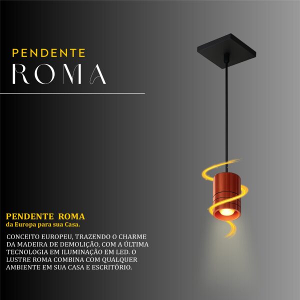 Pendente Roma Cabo PP - Imagem 2