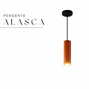 Pendente Led Alasca Spot 7w Bivolt de Madeira Maciça Rústica de Demolição