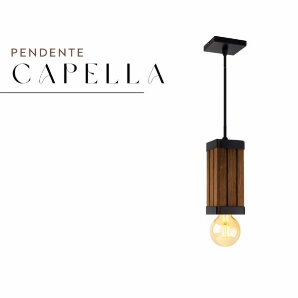 Pendente Capella Cabo PP Madeira Maciça