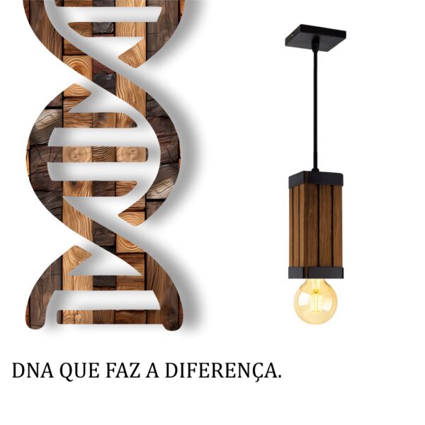 Pendente Capella Cabo PP Madeira Maciça - Imagem 5