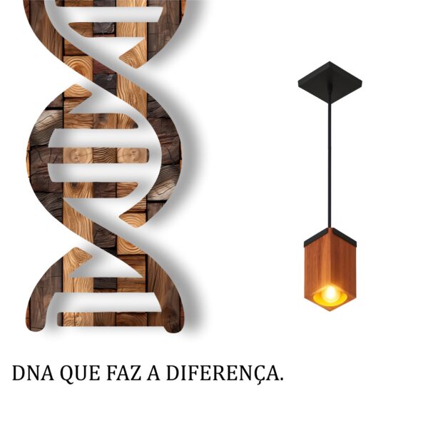 Pendente França Cabo PP de Madeira Maciça Rústica de Demolição - Imagem 5