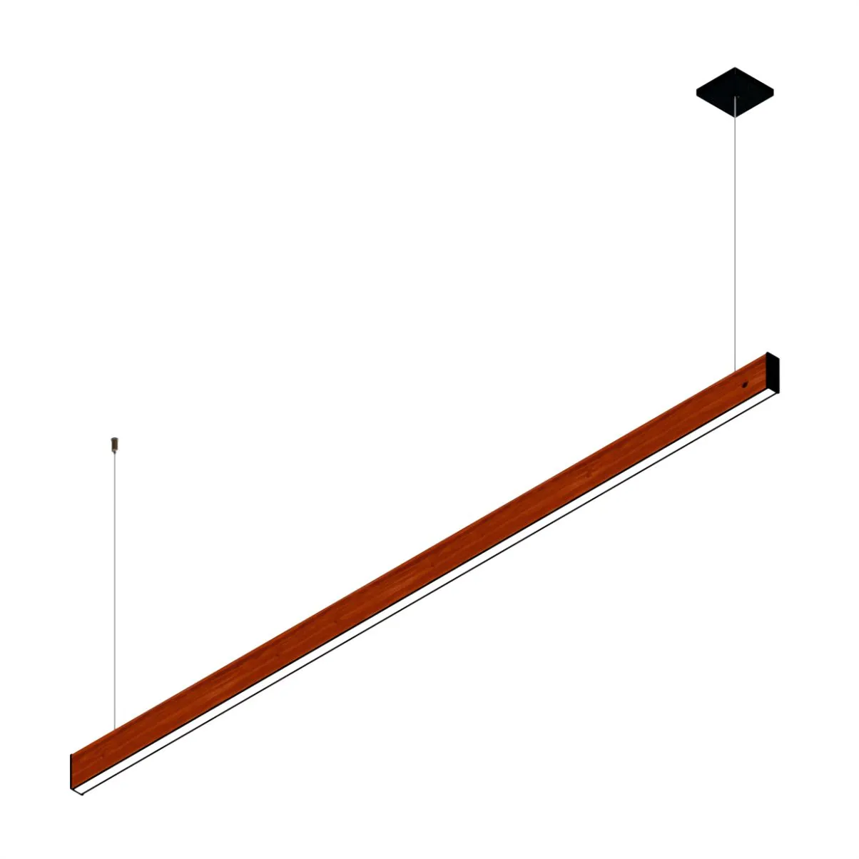 Pendente Led Cristal 28w 2800lm Bivolt Madeira Maciça