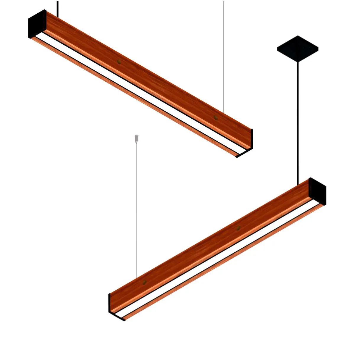 Pendente Led Diamante 36w 4000lm Bivolt Madeira Maciça