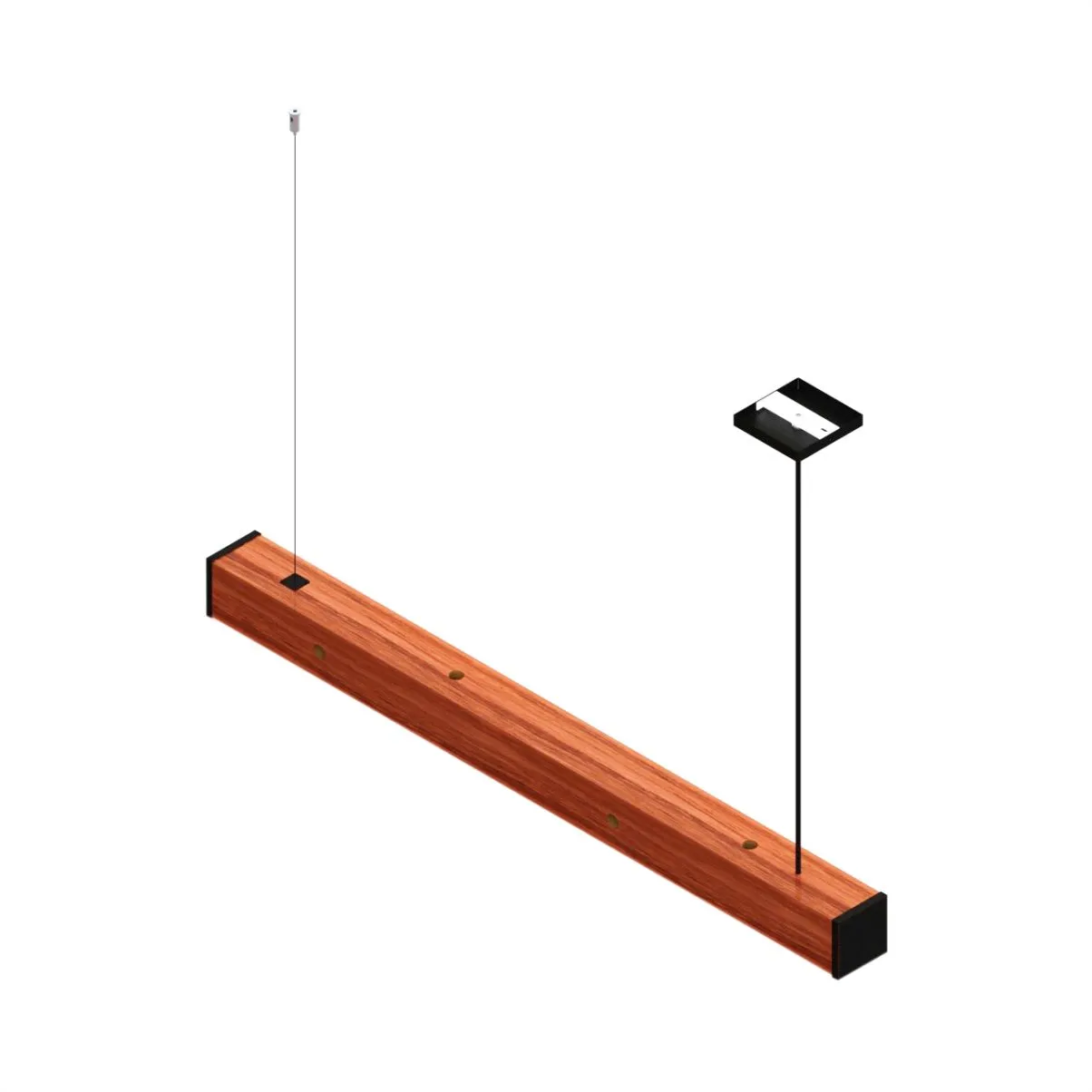 Pendente Led Diamante 36w 4000lm Bivolt Madeira Maciça