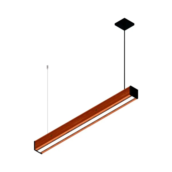 Pendente Led Diamante 36w 4000lm Bivolt Madeira Maciça - Imagem 4