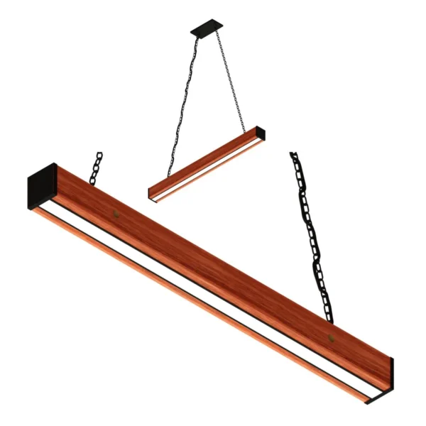 Pendente Led Diamante 36w 4000lm Bivolt Madeira Maciça