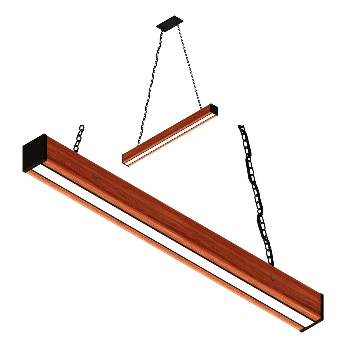 Pendente Led Diamante 36w 4000lm Bivolt Madeira Maciça