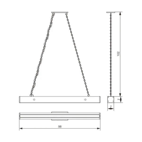 Pendente Led Diamante 36w 4000lm Bivolt Madeira Maciça - Imagem 6