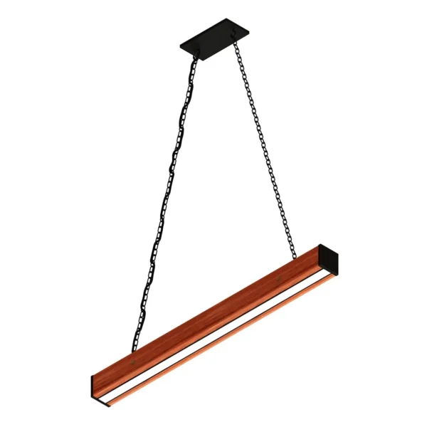 Pendente Led Diamante 36w 4000lm Bivolt Madeira Maciça - Imagem 4