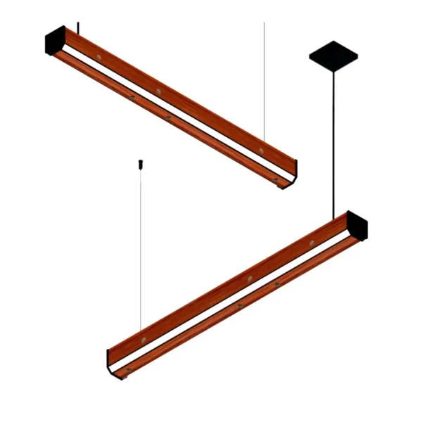 Pendente Led Jade 36w 4000lm Bivolt Madeira Maciça