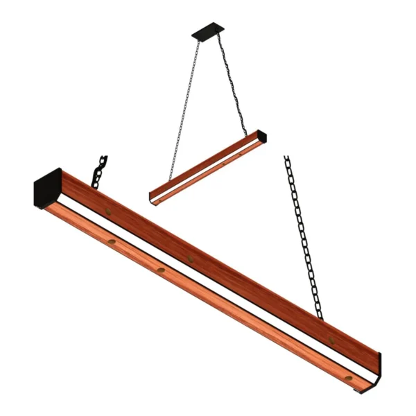 Pendente Led Jade 36w 4000lm Bivolt Madeira Maciça
