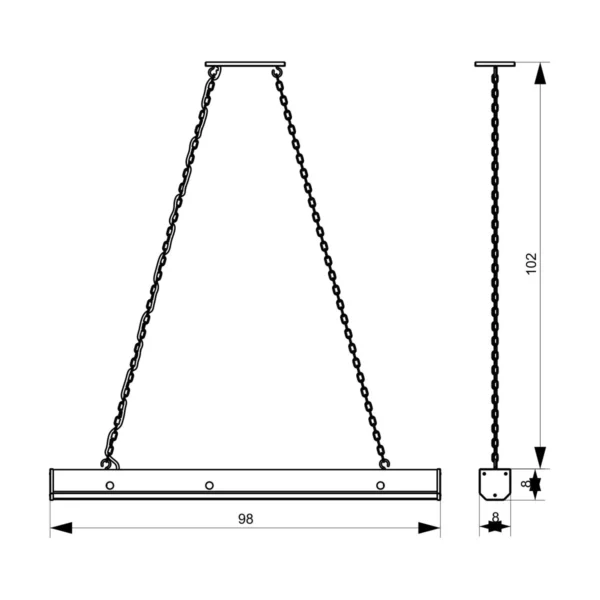 Pendente Led Jade 36w 4000lm Bivolt Madeira Maciça - Imagem 6