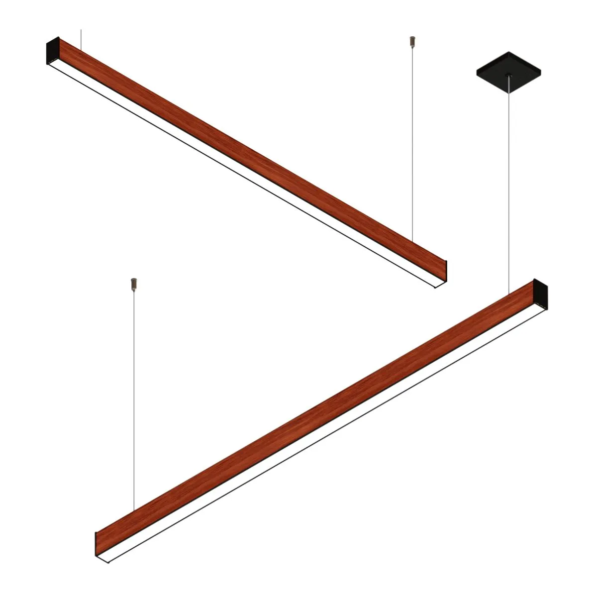 Pendente Led Nevada 36w 4000lm Bivolt Madeira Maciça