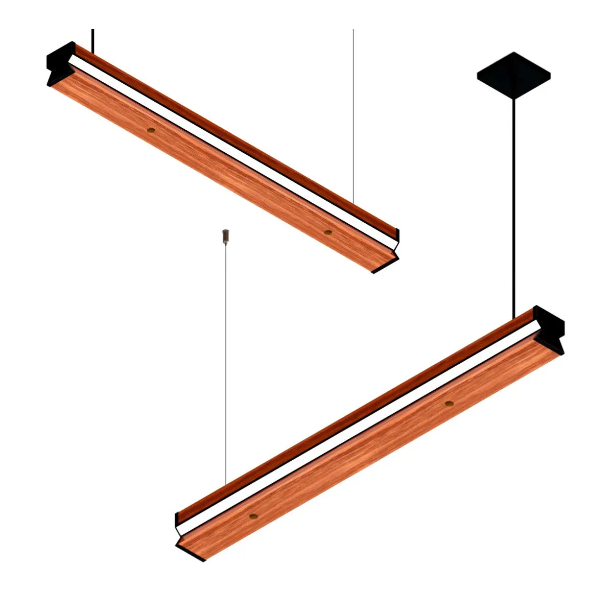 Pendente Led ÔNix 36w 4000lm Bivolt Madeira Maciça