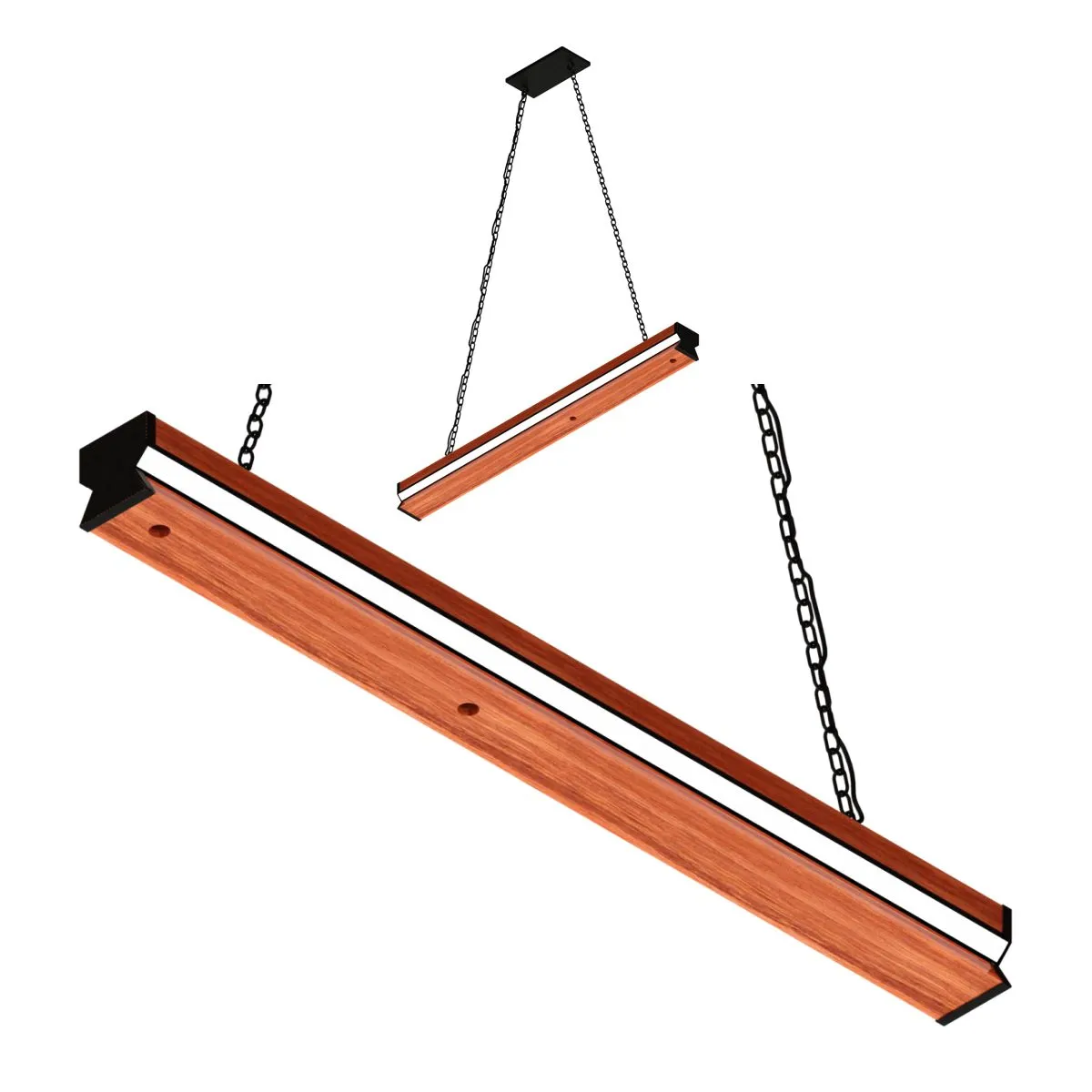 Pendente Led Ônix 36w 4000lm Bivolt Madeira Maciça
