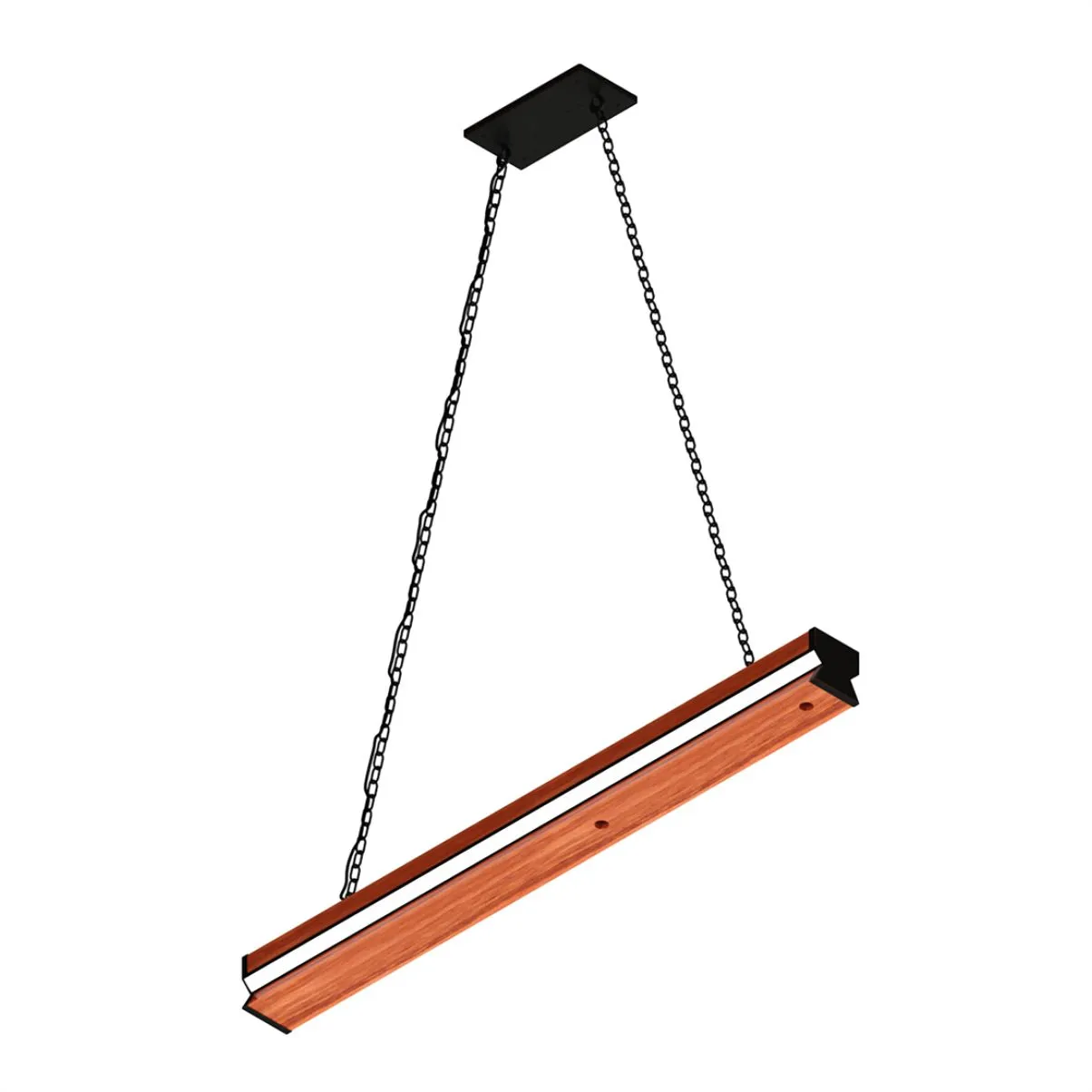 Pendente Led Ônix 36w 4000lm Bivolt Madeira Maciça