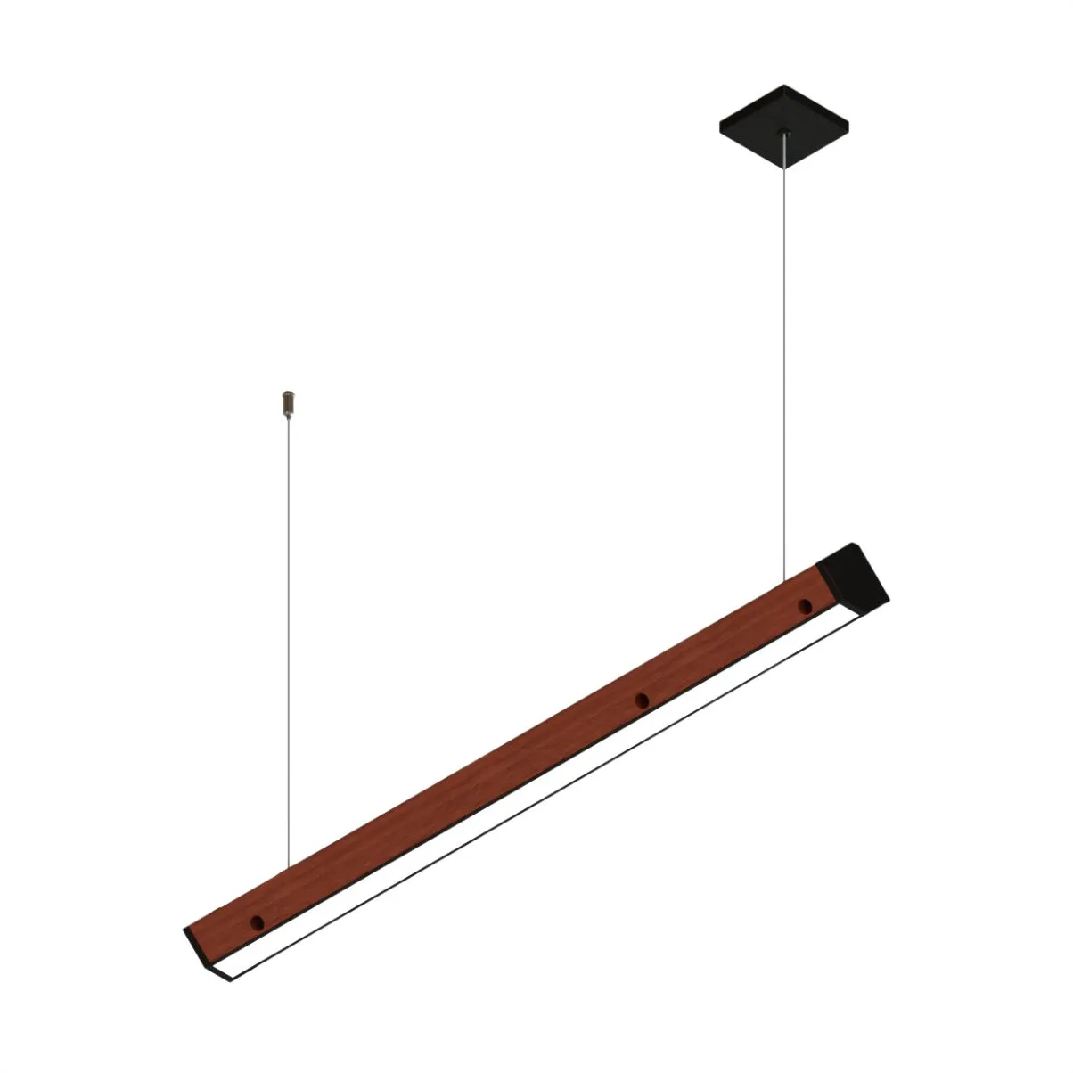 Pendente Led Oregon 36w 4000lm Bivolt Madeira Maciça