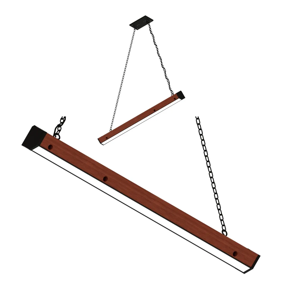 Pendente Led Oregon 36w 4000lm Bivolt Madeira Maciça