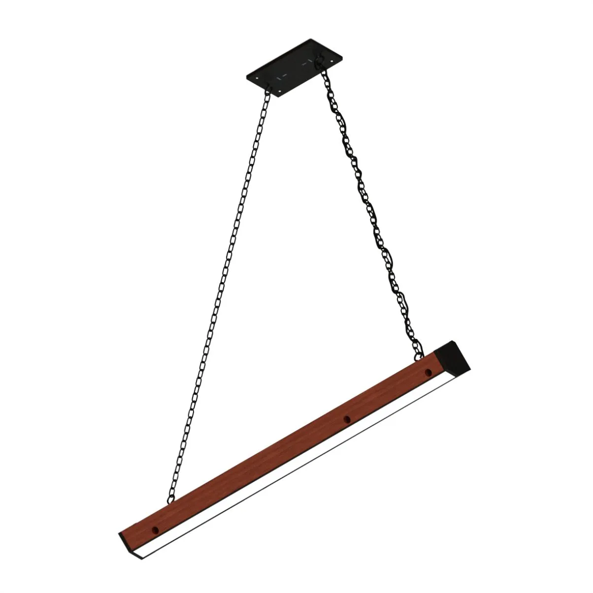 Pendente Led Oregon 36w 4000lm Bivolt Madeira Maciça