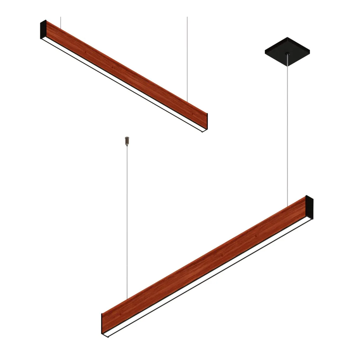 Pendente Led Quartzo 18w 2000lm Bivolt Madeira Maciça