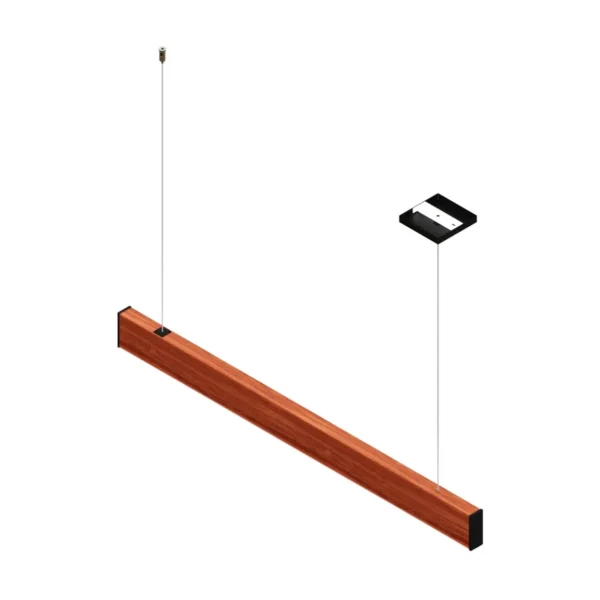 Pendente Led Quartzo 18w 2000lm Bivolt Madeira Maciça - Imagem 4