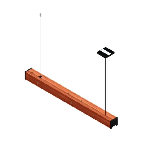 Pendente Led Rubi 36w 4000lm Bivolt Madeira Maciça - Imagem 3