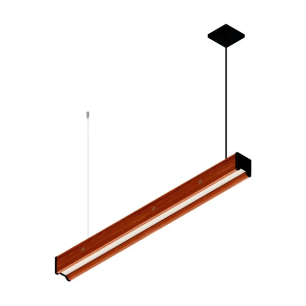 Pendente Led Rubi 36w 4000lm Bivolt Madeira Maciça - Imagem 4