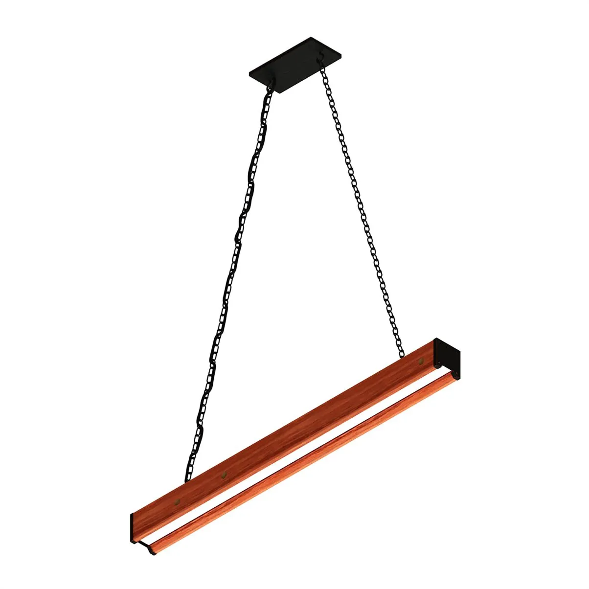 Pendente Led Rubi 36w 4000lm Bivolt Madeira Maciça