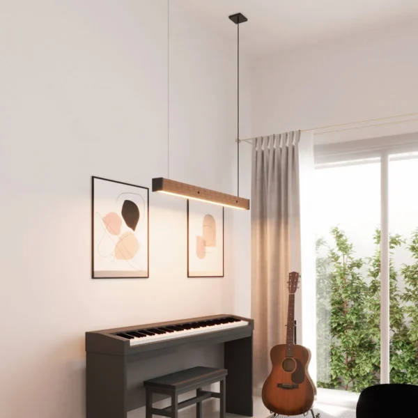 Pendente Led Safira 36w 4000lm Bivolt Madeira Maciça - Imagem 11