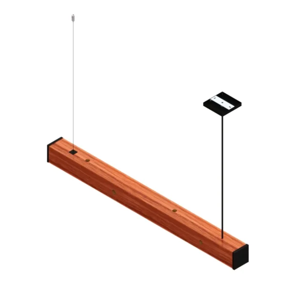 Pendente Led Safira 36w 4000lm Bivolt Madeira Maciça - Imagem 3