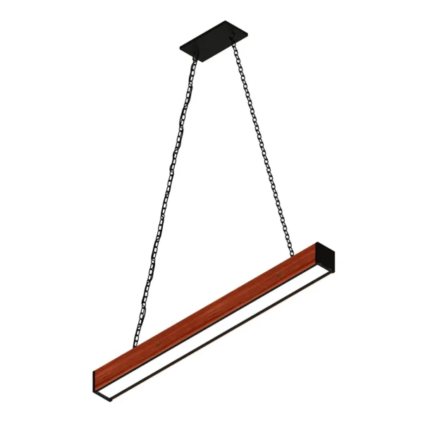 Pendente Led Safira 36w 4000lm Bivolt Madeira Maciça - Imagem 4