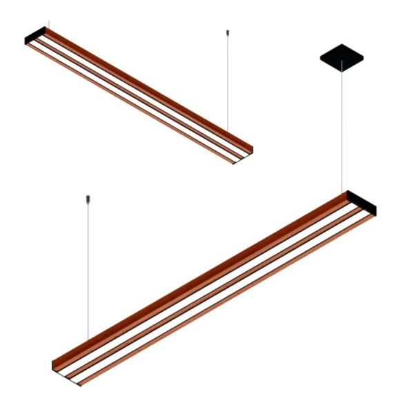 Pendente Led Sardonica 36w 4000lm Bivolt Madeira Maciça